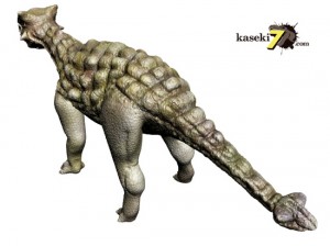 装甲で覆われたアンキロサウルス（Ankylosaurus）