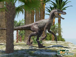 白亜紀の獣脚類デイノニクス(Deinonychus)