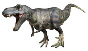 白亜紀の大型肉食恐竜ティラノサウルス(tyrannosaurus)