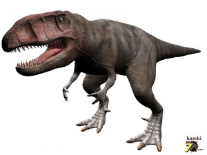 白亜紀の肉食恐竜カルカロドントサウルス(Carcharodontosaurus)