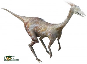 二足歩行、三本足恐竜（化石セブンオリジナルＣＧ）