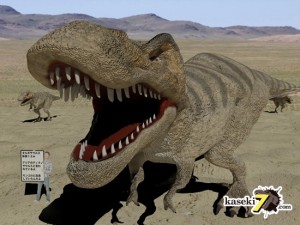 アジアのT-rexこと、タルボサウルス（化石セブンオリジナルＣＧ）