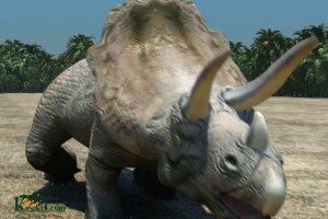 草食恐竜トリケラトプス