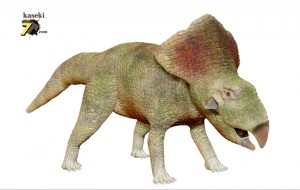 角竜としては小型のプロトケラトプス（化石セブンオリジナルＣＧ）