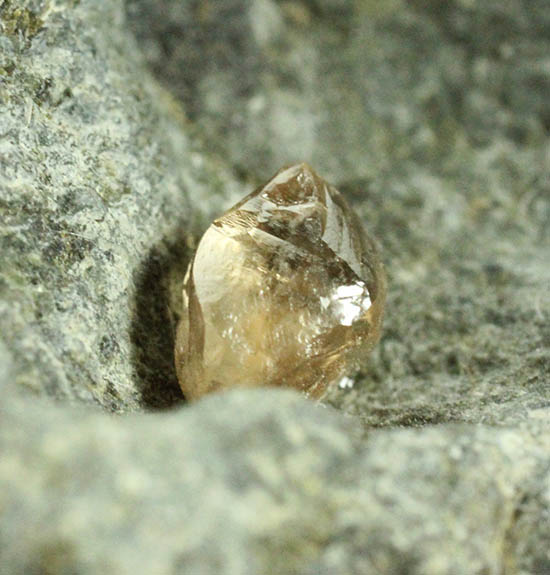 キンバーライトに接着されたダイアモンド原石。/Unknown【ot1039】