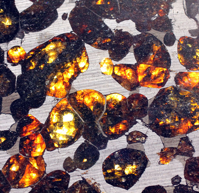 かんらん石の保存状態が素晴らしい！２０１６年に発見された新しいパラサイト隕石、ケニヤ産パラサイト隕石（本体防錆処理済み）（その4）