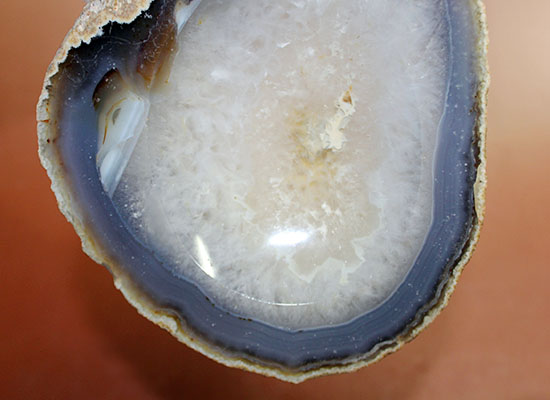 青×乳白色×透明の配色が柔らかい雰囲気を醸す、鉱物メノウ標本（Agate）（その4）