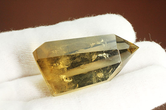 透明度高い!透き通る味わい黄水晶こと、シトリンのポリッシュ標本(Natural Citrine)(その6)