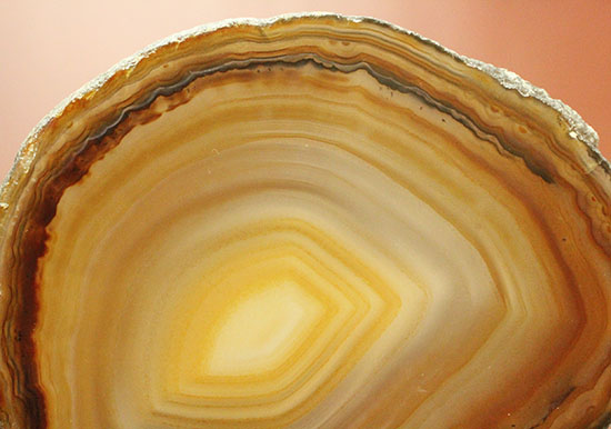 透明感あり!鉱物、メノウ(瑪瑙)のスライス標本(その2)
