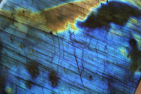 スカイブルーのラブラドレッセンスを堪能できる300gを超える巨大なラブラトライト(Labradorite)(その13)