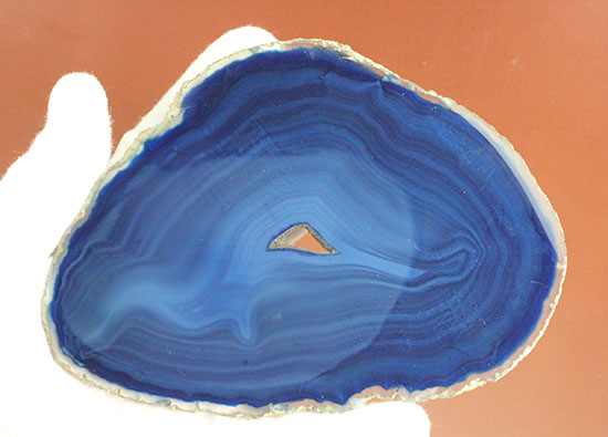 青にもいろんな青がある！鉱物ブルーメノウのグラデーション標本(Agate)/　【ot766】
