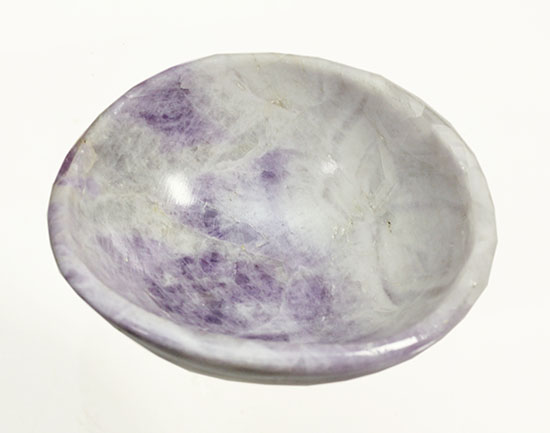 紫色のマーブル模様が気品高い、鉱物メノウ小鉢型/　【ot792】