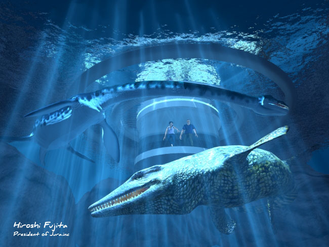 未来の水族館の想像図。CG制作：藤田 大（ジュラ株式会社）