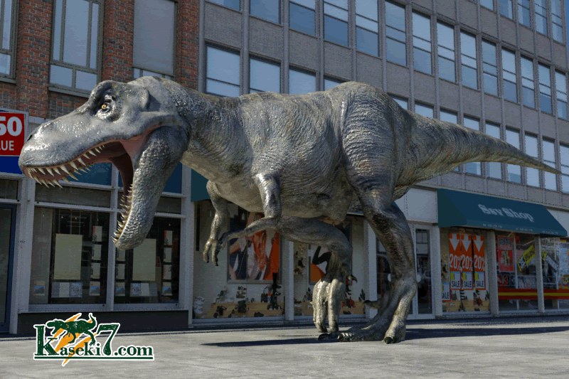 ティラノサウルス・レックス成体街の中。