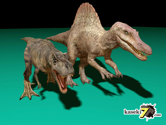 スピノサウルスVSティラノサウルス