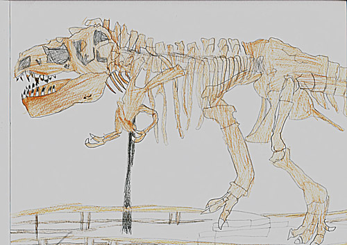 ティラノサウルスの絵