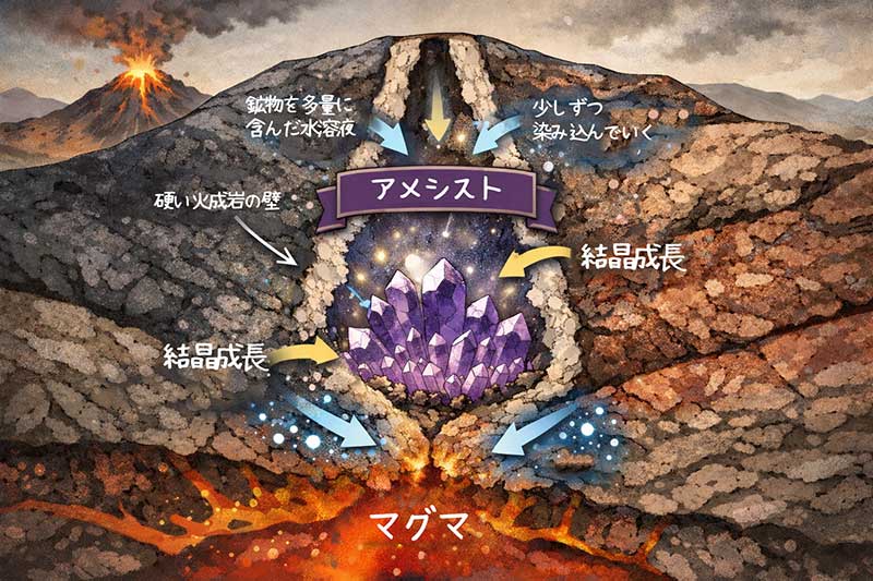 地球内部で起こる、静かな結晶成長の物語