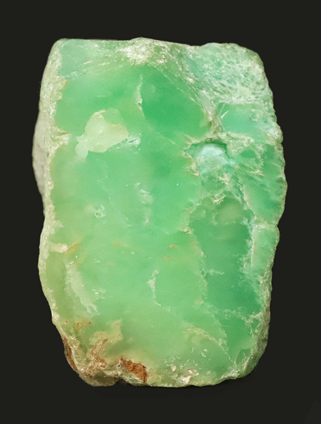 やわらかな緑を湛えた260gの大型原石。オーストラリア・クイーンズランド州産 クリソプレーズ（緑玉髄）（その1）