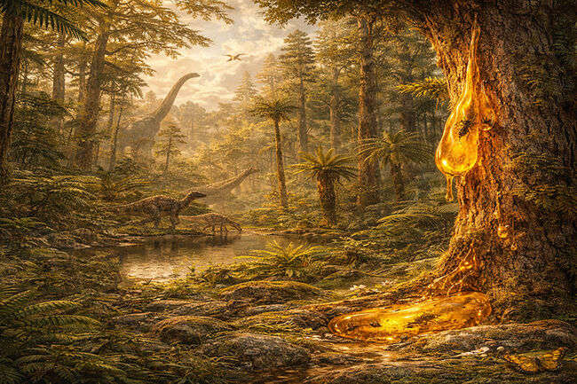 サシガメと思しき精緻な保存状態の虫が内包……美しいハニーカラーを呈する、ミャンマー琥珀・バーマイト（Burmite）（その11）