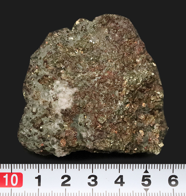 原石ならではの力強い表情…美しく輝く黄鉄鉱と太い石英脈が共存する、秋田県花岡鉱山産パイライト自然標本（その7）