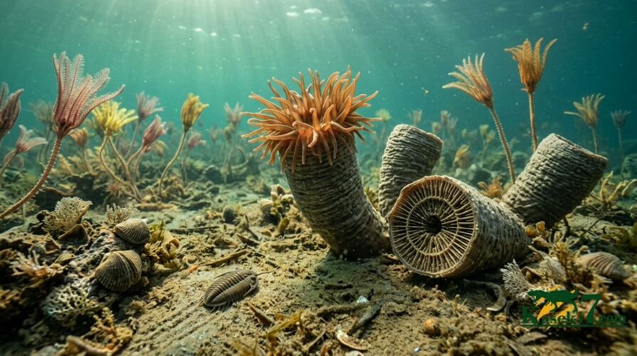 かつて赤道付近にあったアイルランド産の絶滅した四放サンゴ「サイフォノフィリア（Siphonophyllia）」の化石（その9）