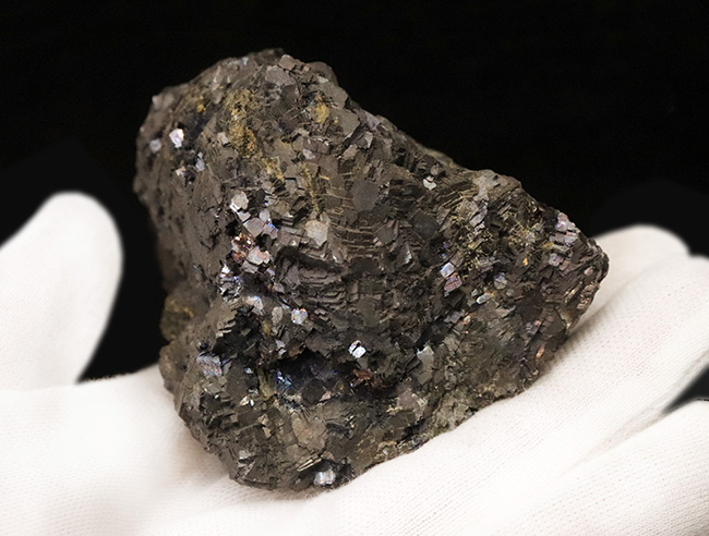 国内破格の重量感（702g）を誇る、絶産地・秋田県小坂鉱山産、漆黒の金属光沢と虹色光沢（イリデッセンス）を放つ閃亜鉛鉱（Sphalerite）のマスターピース（その5）
