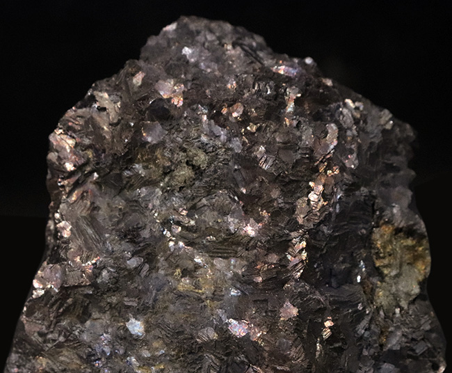 国内破格の重量感（702g）を誇る、絶産地・秋田県小坂鉱山産、漆黒の金属光沢と虹色光沢（イリデッセンス）を放つ閃亜鉛鉱（Sphalerite）のマスターピース（その7）