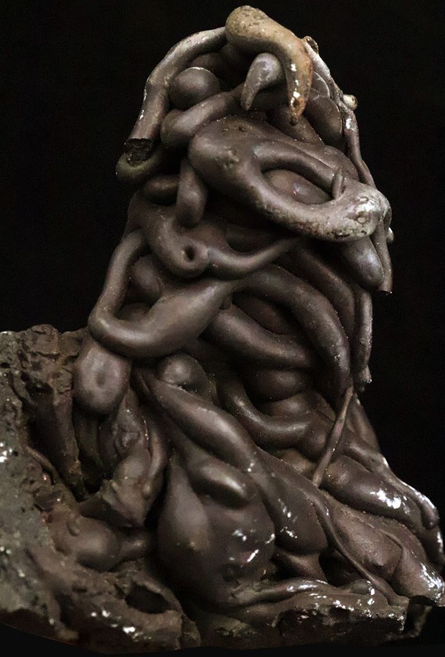 人気！垂直に重なり合う漆黒のうねり …… 火山が造り上げた無垢の芸術：ハワイ産パホイホイ溶岩（Pahoehoe lava）（その1）