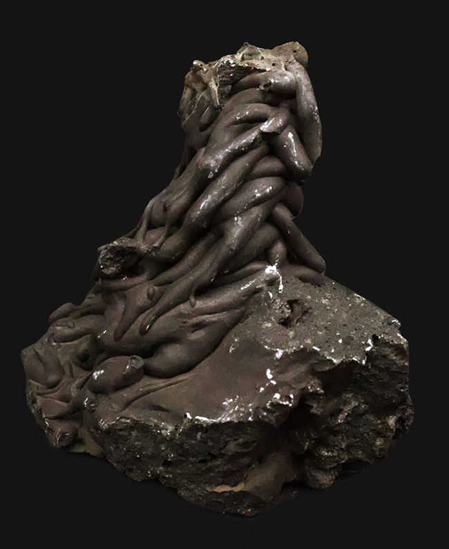 人気！垂直に重なり合う漆黒のうねり …… 火山が造り上げた無垢の芸術：ハワイ産パホイホイ溶岩（Pahoehoe lava）（その3）