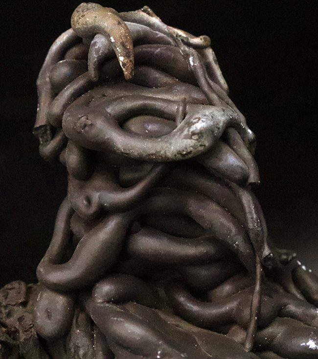 人気！垂直に重なり合う漆黒のうねり …… 火山が造り上げた無垢の芸術：ハワイ産パホイホイ溶岩（Pahoehoe lava）（その6）