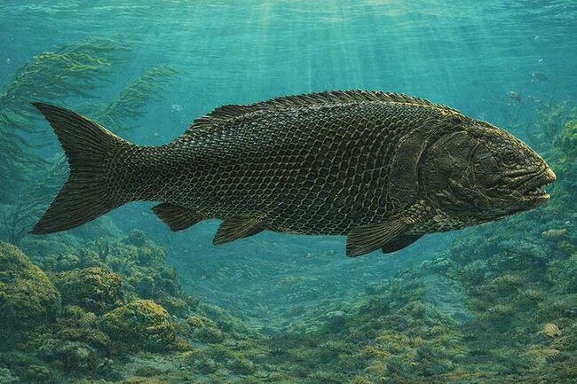 三畳紀の超希少なオールドコレクション！ガノイン鱗の保存状態が際立つ、アジアレピドタス・シンギエンシス（Asialepidotus shingyiensis）魚化石（その14）