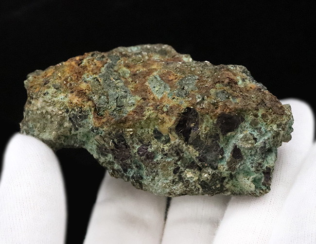 重量級！金色と緑が語る、銅の世界… 重量級・秋田県産　黄銅鉱（Chalcopyrite）原石（その5）