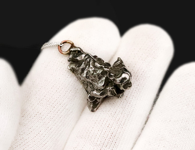 その名は「天空の草原」高純度の鉄隕石「カンポ・デル・シエロ」をあしらったペンダントトップ(シルバーチェーン・高級ジュエリーケース付き)(その4)