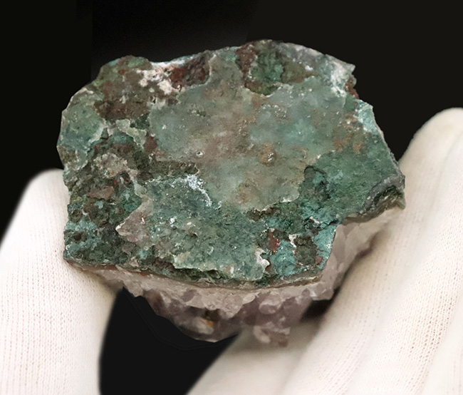 典型的な晶洞タイプ……水晶とアメシスト（Amethyst）が溶け合うように共生した、麗しい一点（その5）