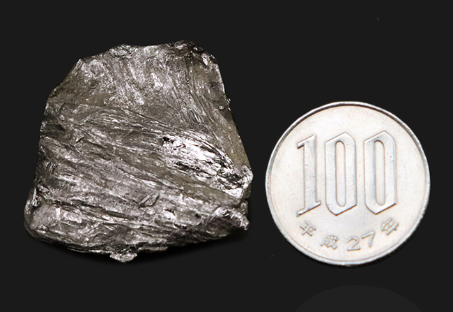 世界遺産・白川郷のほど近く、平瀬鉱山（閉山）産の高品位モリブデン（輝水鉛鉱）の天然標本（その7）