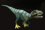 本物化石１個付き！ティラノサウルス恐竜フィギュア（アゴ可動式・送料無料・ラッピング無料）