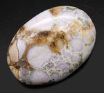 珍しい紫色。裏側はブラウン系。両面全く異なる配色のオービキュラージャスパー（Orbicular Jasper）