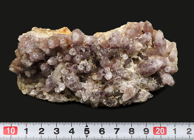 海外産とは異なる“品の良い淡紫”、鳥取県米子市産アメシスト（Amethyst）のクラスター標本（その9）