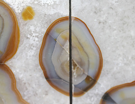 ボールをカットした美しいブラジル産メノウ(Agate)(その9)