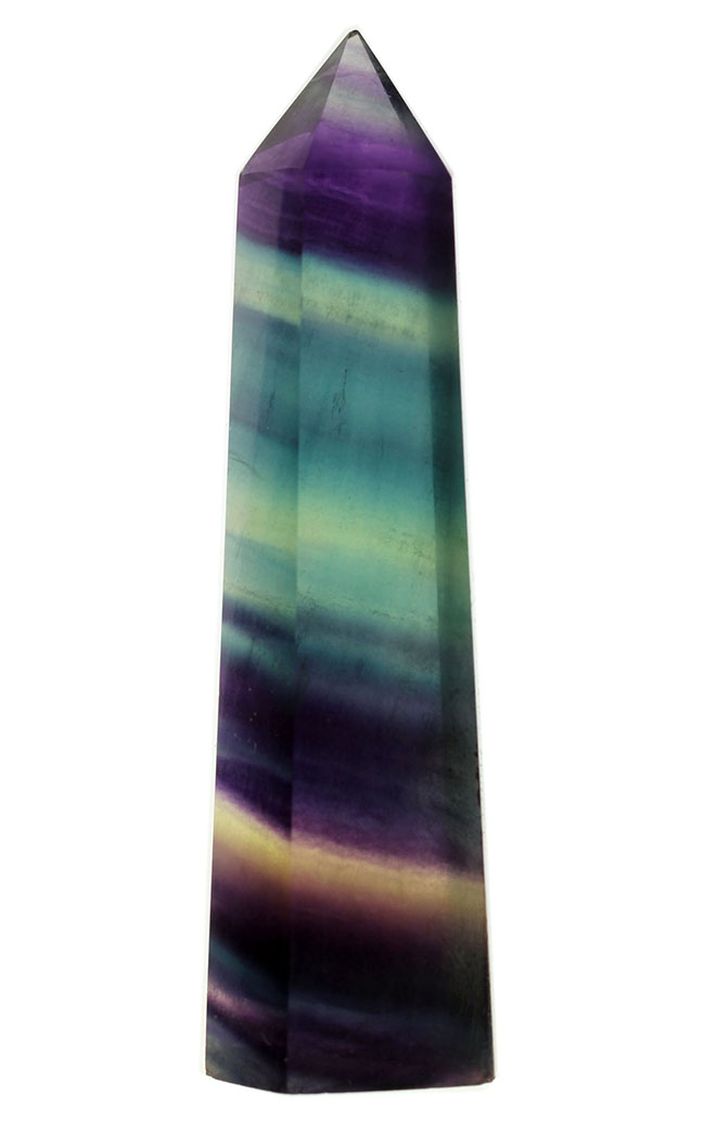 幅広い色調、蛍石の特徴が現れた一本。鉱物、レインボーフローライト(fluorite)(その5)