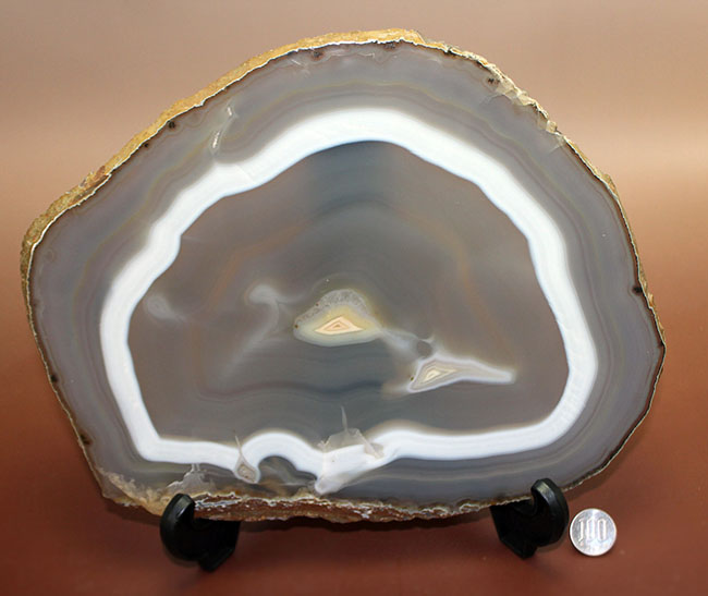 透明度の違いが生み出す幻想的風景。３０センチに迫る特大サイズ！ブラジル産メノウ（Agate）（その12）