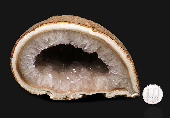 いかにも典型的なジオード（晶洞）！1kg超えのビッグサイズのジオード