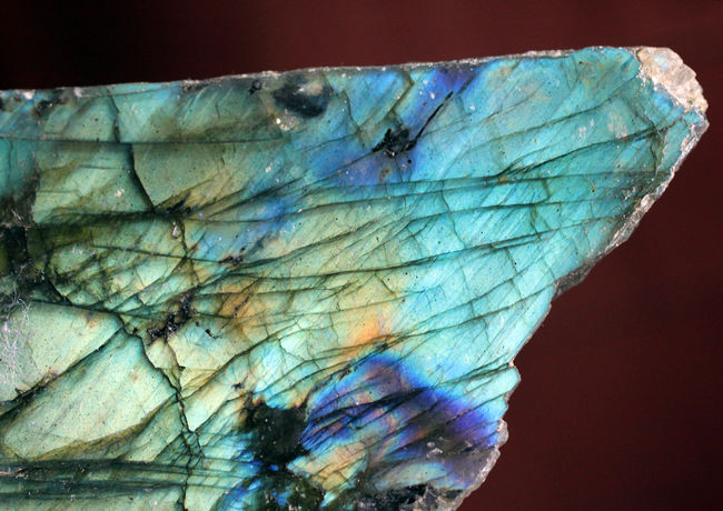 遊色効果で人気の鉱物、ラブラドライト(Labradorite)。シャンパンゴールドとブルー。(その11)