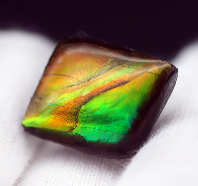 生物起源の宝石として人気急上昇中のアンモライト（Ammolite）を使ったピンブローチ（その3）