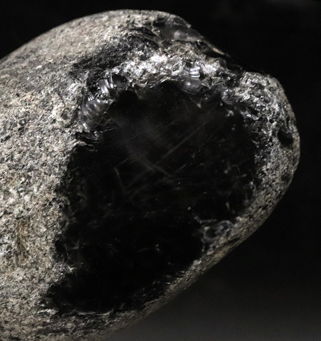 化石セブン初登場!古代の人々がナイフを作った素材、北海道産の美しき黒曜石(その3)