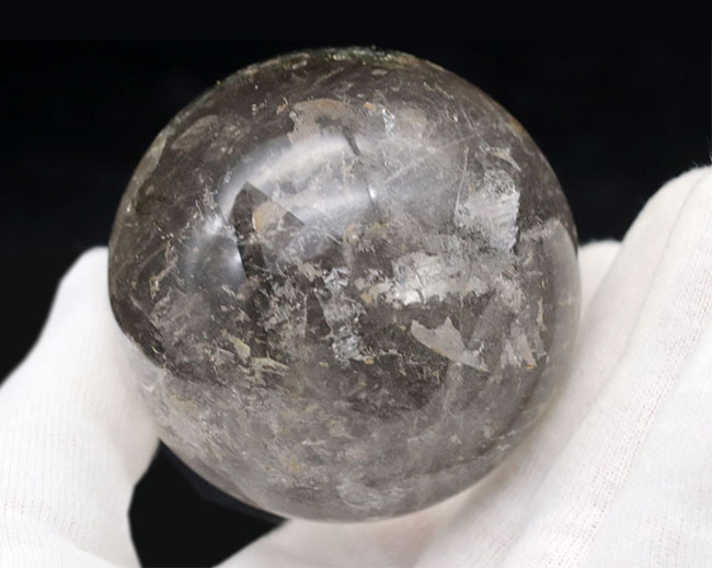 内部から虹色の閃光を放つ!カルサイト(Calcite)の大きな球体結晶。その名もレインボーカルサイト!(その5)