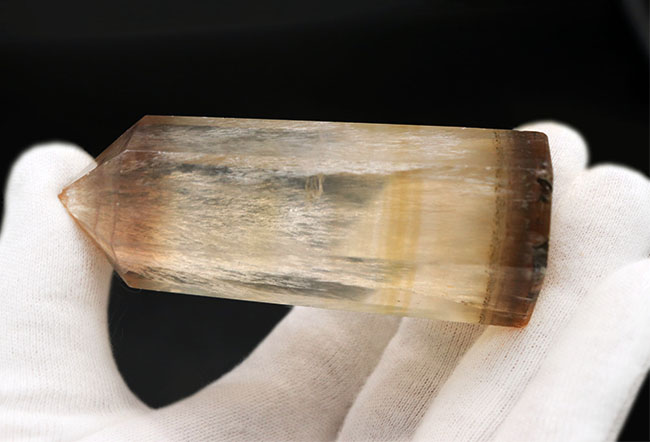 高さ82ミリの大結晶!ビッグサイズのイエローフローライト(Fluorite・蛍石)。透明度も高く自然な味わい(その4)