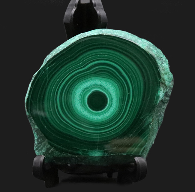 まるで孔雀の羽の模様のよう!高品位のコンゴ産のマラカイト(Malachite・孔雀石)、職人の手による研磨!(その1)