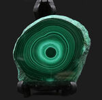 まるで孔雀の羽の模様のよう！高品位のコンゴ産のマラカイト（Malachite・孔雀石）、職人の手による研磨！