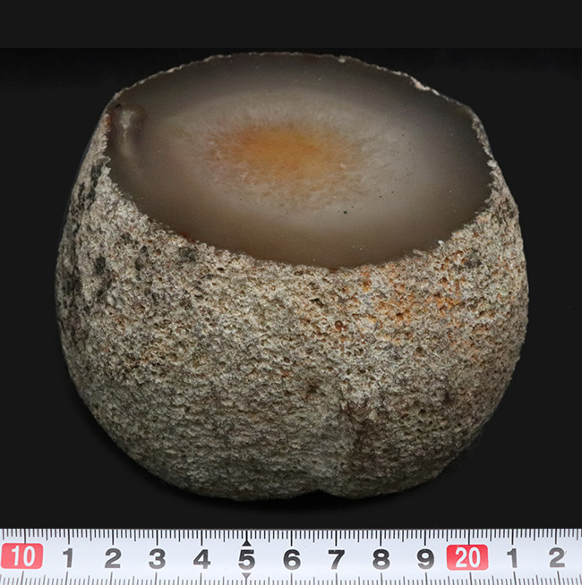 大型！贅沢なカッティングにご注目！切りかけのメロンのような味わい、ブラジル産の縞メノウ（Agate）（その7）